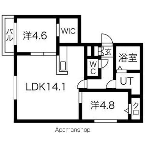 PCHE山鼻 C(2LDK/2階)の間取り写真
