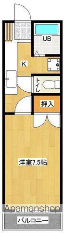 アピアコート(1K/2階)の間取り写真