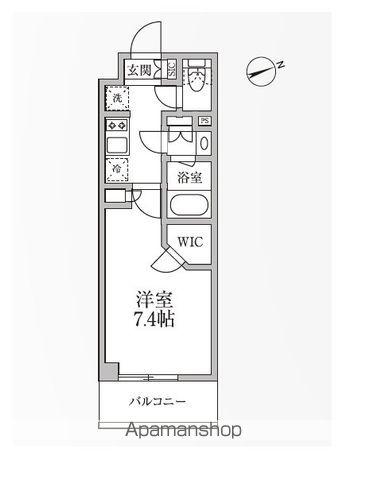レジディア新御徒町2(1K/4階)の間取り写真