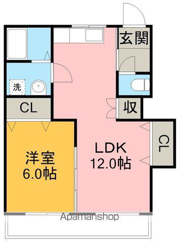 ロイヤルマンション(1LDK/5階)の間取り写真