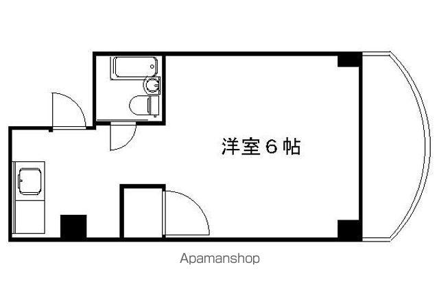 アビ-タサノ(1K/4階)の間取り写真