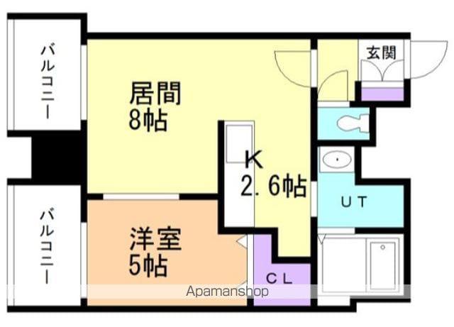 エクレール(1LDK/11階)の間取り写真