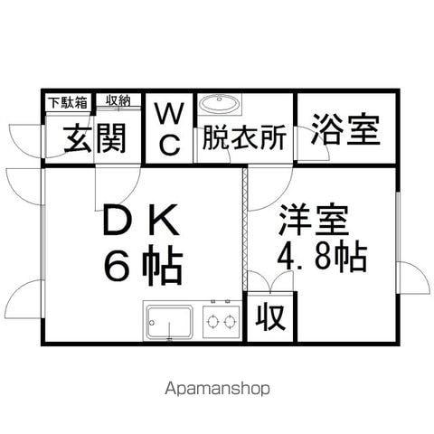 ST HOUSE AVENUE(1DK/2階)の間取り写真