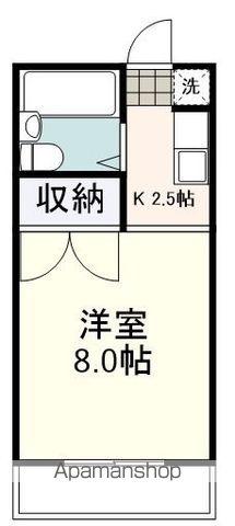 ジュネス東海(ワンルーム/3階)の間取り写真