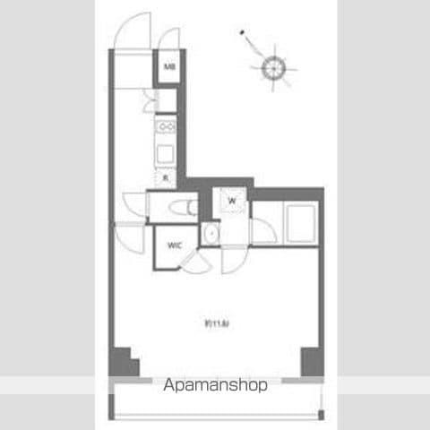 ケーディーエックスレジデンス豊洲(1K/7階)の間取り写真