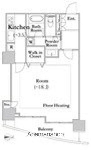 河田町ガーデン クラブフロア(1K/31階)の間取り写真