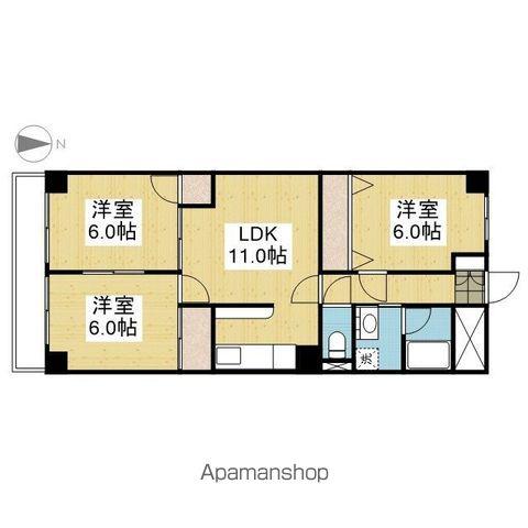 シャルマンコーポ土居(3LDK/8階)の間取り写真