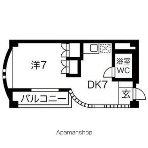OMレジデンス岐阜都通(1DK/3階)の間取り写真