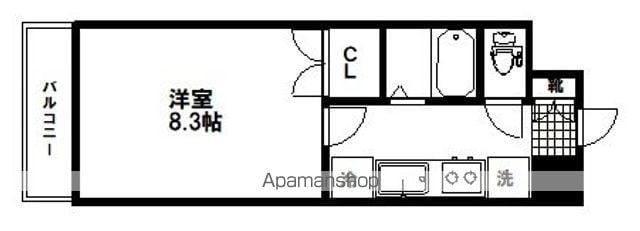 コンアモールⅠ(1K/2階)の間取り写真