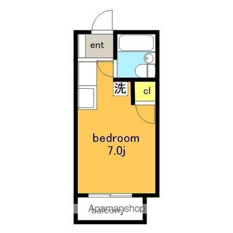 ウイング12(ワンルーム/1階)の間取り写真