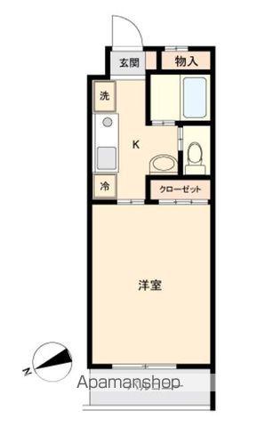 グランメゾン七福(1K/4階)の間取り写真