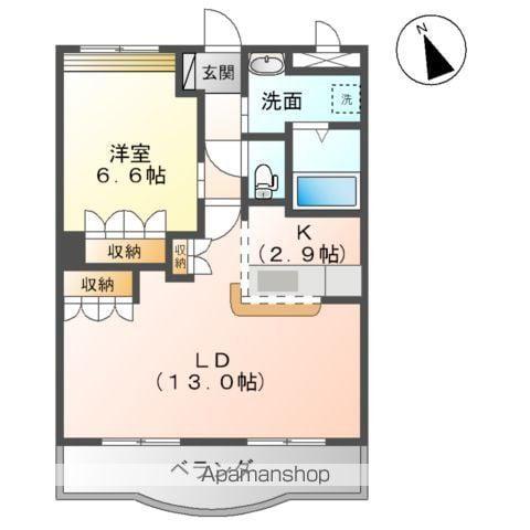 サイネリアーKⅠ(1LDK/1階)の間取り写真