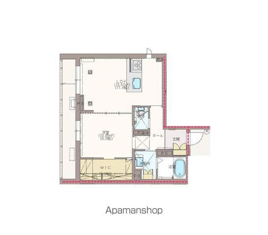 QUALISTA DEDE(1LDK/3階)の間取り写真