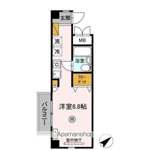 メールオフィスSKビル(ワンルーム/3階)の間取り写真