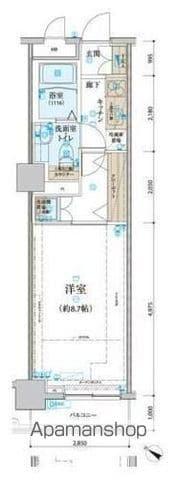 リヴシティ関内(1K/4階)の間取り写真