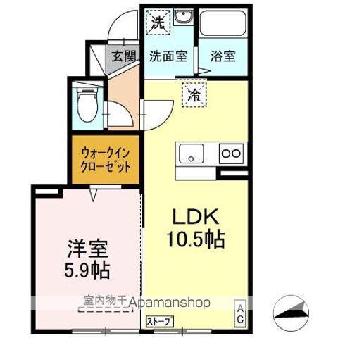 K-HAUS A(1LDK/1階)の間取り写真