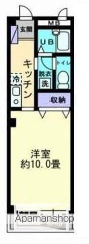 フォブールMISA(1K/2階)の間取り写真