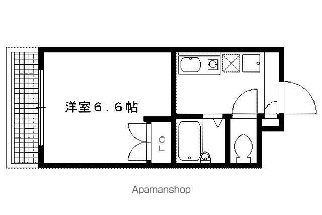 グランディール北白川(1K/5階)の間取り写真