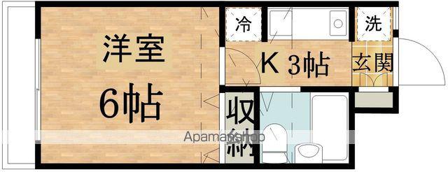 レジデンス拾弐番館(1K/1階)の間取り写真