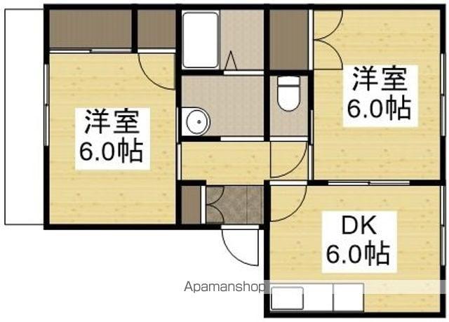 メゾン小野(2DK/1階)の間取り写真