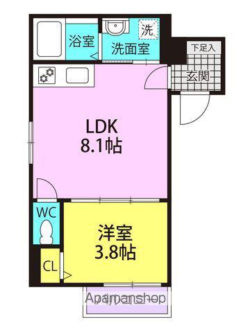エルピスハイツ1(1LDK/2階)の間取り写真