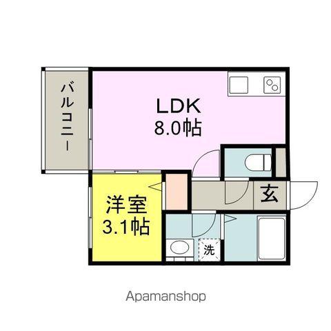ネブラスカイ(1LDK/3階)の間取り写真