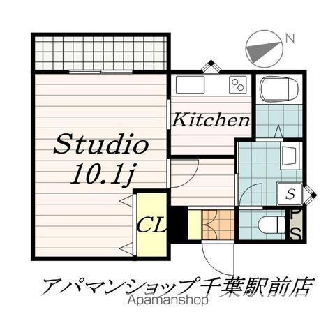 グランドゥール(1K/2階)の間取り写真