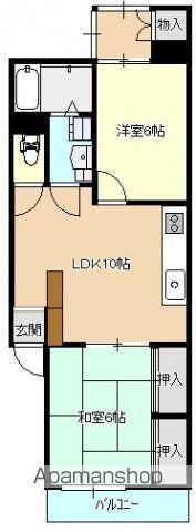コーポ大野(2LDK/2階)の間取り写真