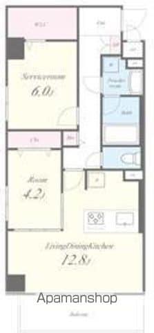 SAパームレジデンス(1SLDK/6階)の間取り写真