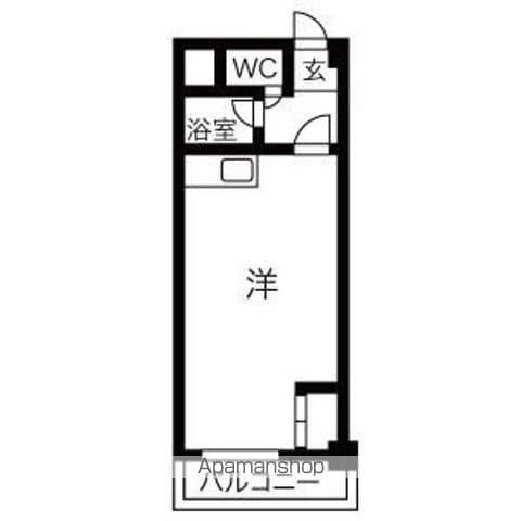 宮の森24ビル(ワンルーム/4階)の間取り写真