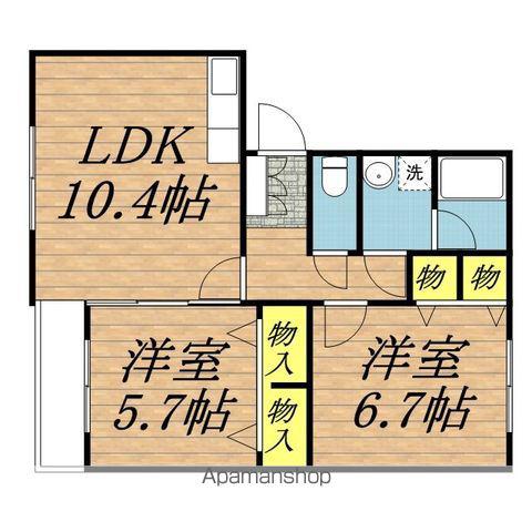 トラスト・リアン(2LDK/3階)の間取り写真