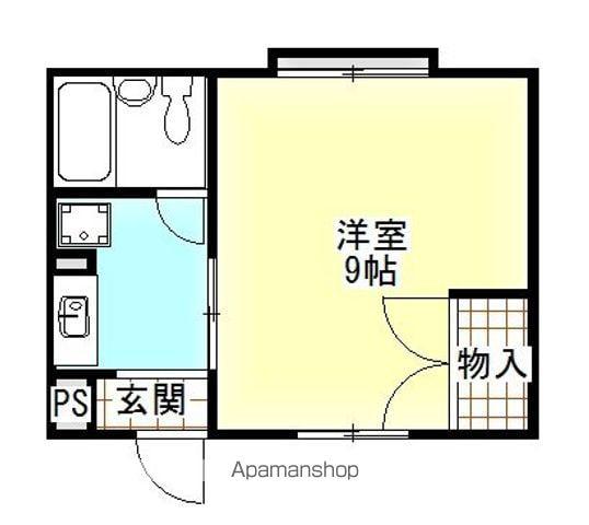 丸石ハイツ(1K/2階)の間取り写真