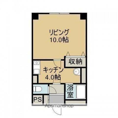 トクトラスト6(1K/3階)の間取り写真