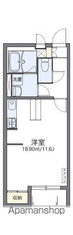 レオネクスト辛島Ⅱ(1K/1階)の間取り写真