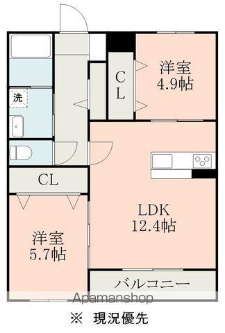 ハイムセラウエスト(2LDK/1階)の間取り写真