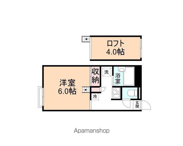 アスリート(1K/2階)の間取り写真