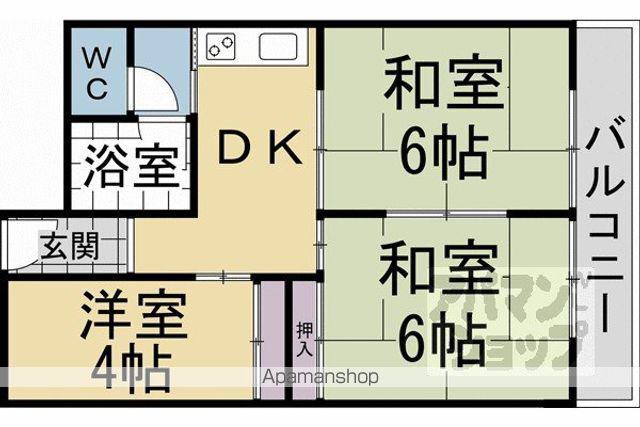  下鳥羽(3DK/6階)の間取り写真
