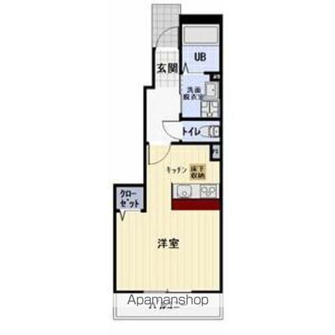 レザンコートB(1K/1階)の間取り写真