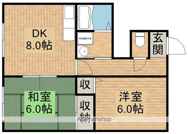 フェリーチェA(2LDK/1階)の間取り写真