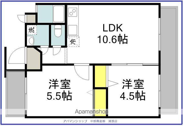 ジャドールイージュ(2LDK/4階)の間取り写真