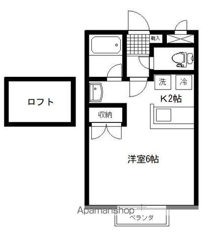 サニーハイツ(ワンルーム/1階)の間取り写真