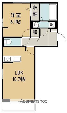 レフアなないろの里(1LDK/1階)の間取り写真