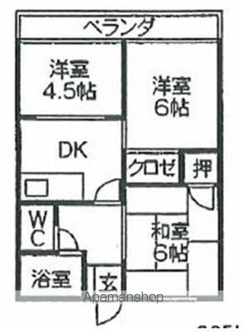 シティハイムけやき(3DK/1階)の間取り写真