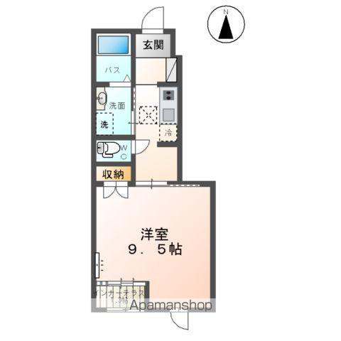 永井川アパートB棟(1K/1階)の間取り写真