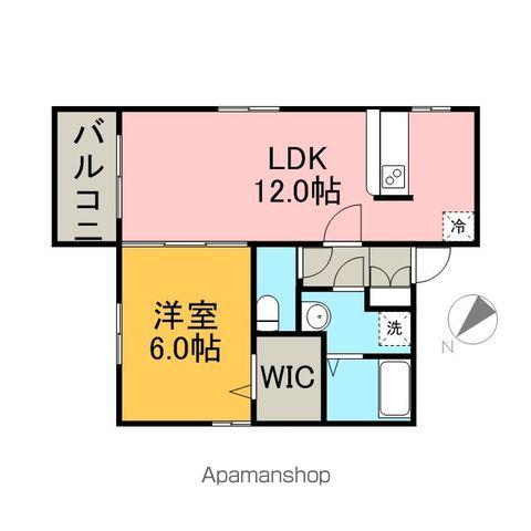 PRESCIENCE(1LDK/2階)の間取り写真