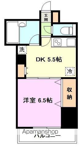 平和マンション北仙台(1DK/4階)の間取り写真