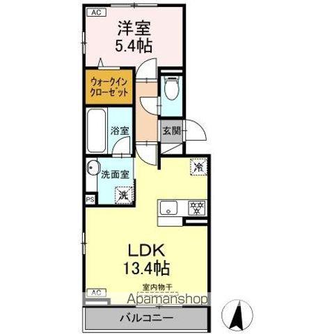 セステナリー開成(1LDK/2階)の間取り写真