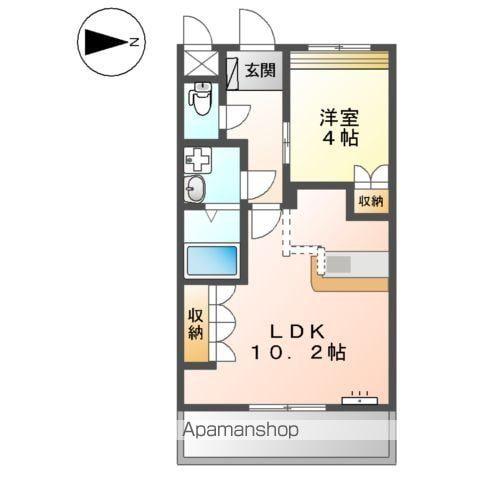 プラムガーデンYOUKI(1LDK/1階)の間取り写真