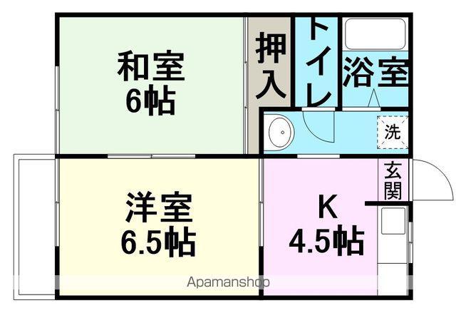 ハイツクレセント(2K/2階)の間取り写真
