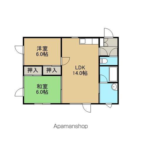 メゾンクレール(2LDK/3階)の間取り写真